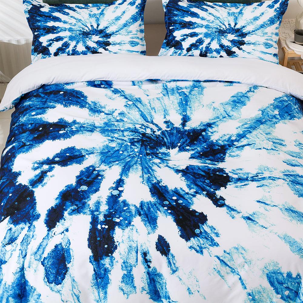 3D Blue Tie Dye Quilt Cover Set Bedding Set Duvet Cover Pillowcases 43- Jess Art Decoration