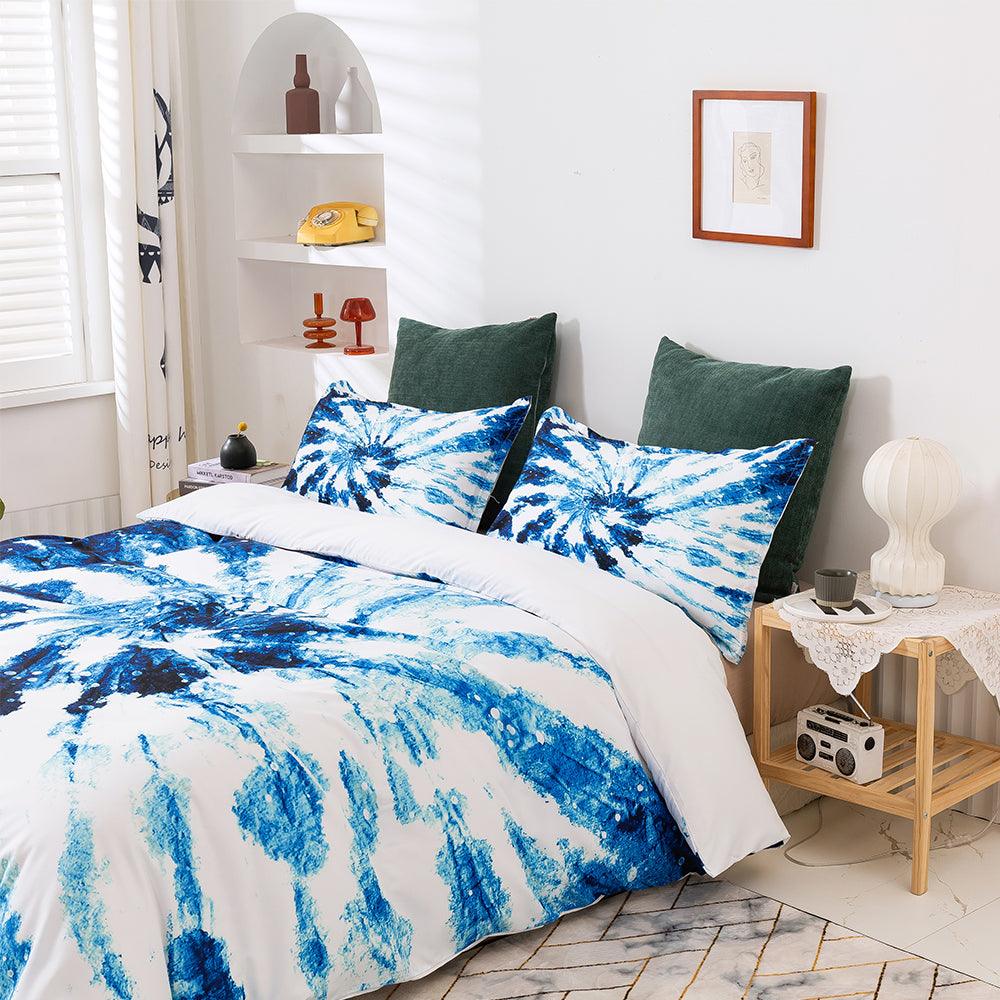 3D Blue Tie Dye Quilt Cover Set Bedding Set Duvet Cover Pillowcases 43- Jess Art Decoration