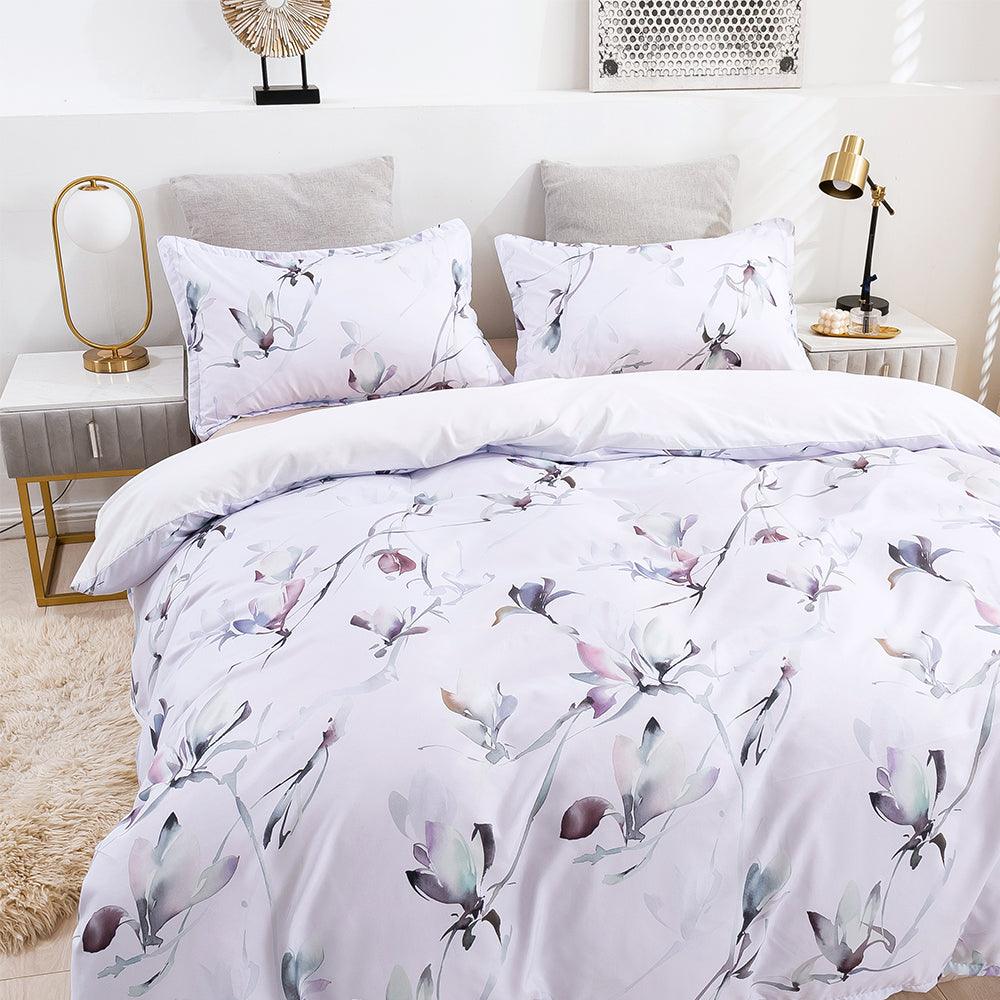 3D Watercolor Floral Leaves Quilt Cover Set Bedding Set Duvet Cover Pillowcases 287- Jess Art Decoration