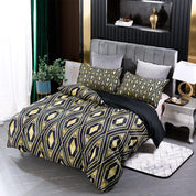 3D Abstract Black Geometry Quilt Cover Set Bedding Set Duvet Cover Pillowcases 172- Jess Art Decoration