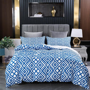 3D Abstract Blue Geometry Quilt Cover Set Bedding Set Duvet Cover Pillowcases 174- Jess Art Decoration