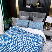 3D Abstract Blue Geometry Quilt Cover Set Bedding Set Duvet Cover Pillowcases 174- Jess Art Decoration