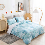 3D Watercolor Blue Marble Quilt Cover Set Bedding Set Duvet Cover Pillowcases 302- Jess Art Decoration
