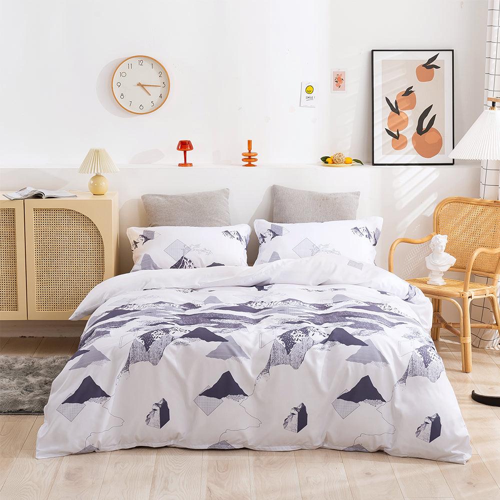 3D Watercolor Mountain Landscape Quilt Cover Set Bedding Set Duvet Cover Pillowcases 295- Jess Art Decoration
