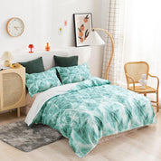 3D Abstract Green Geometry Quilt Cover Set Bedding Set Duvet Cover Pillowcases 311- Jess Art Decoration