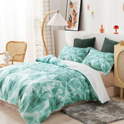 3D Abstract Green Geometry Quilt Cover Set Bedding Set Duvet Cover Pillowcases 311- Jess Art Decoration