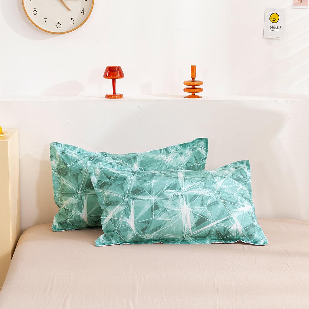 3D Abstract Green Geometry Quilt Cover Set Bedding Set Duvet Cover Pillowcases 311- Jess Art Decoration