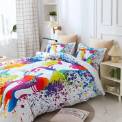 3D Hand Drawn Graffiti Colorful Sports Football Player Quilt Cover Set Bedding Set Duvet Cover Pillowcases LXL- Jess Art Decoration