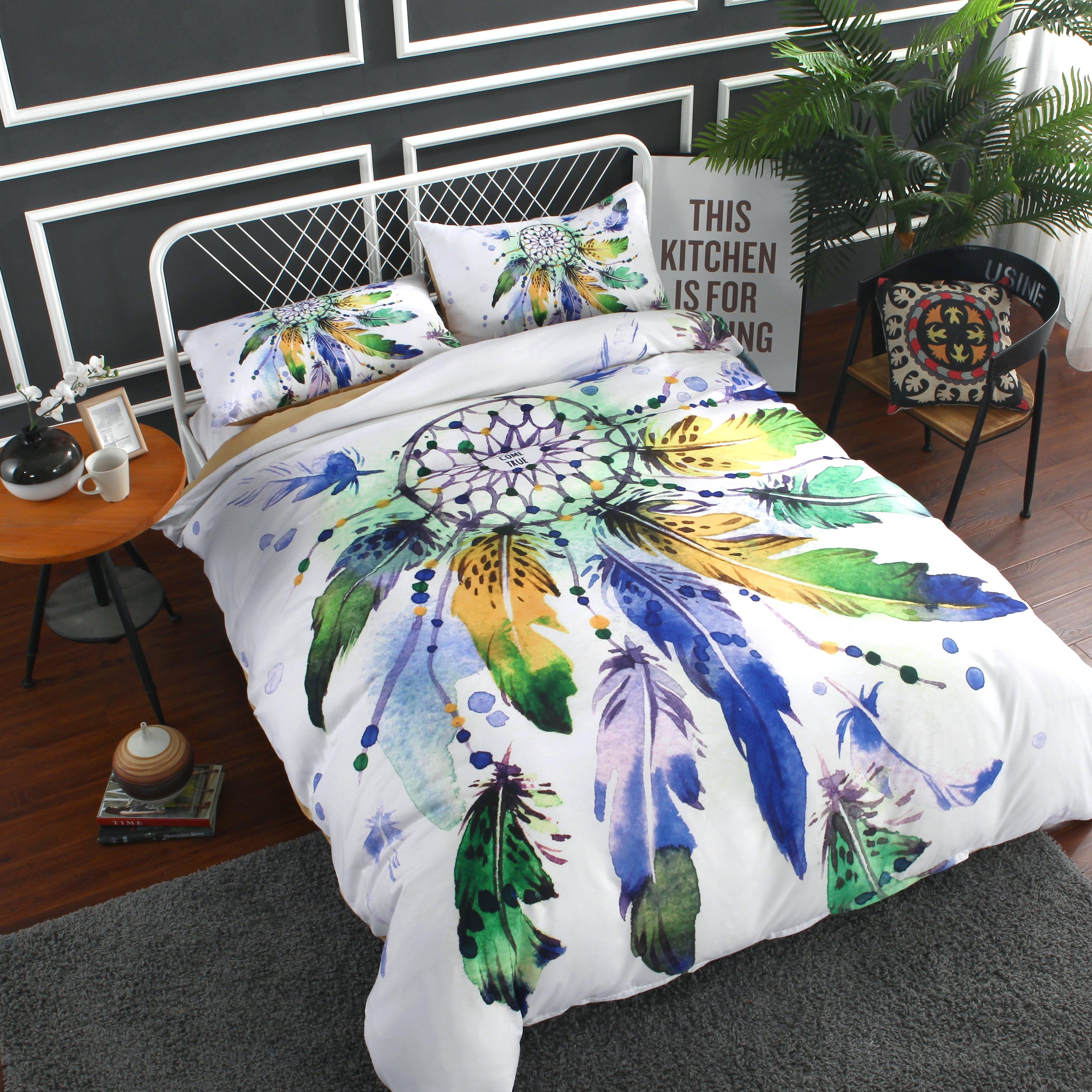 3D Watercolor Dream Catcher Quilt Cover Set Bedding Set Pillowcases 11- Jess Art Decoration