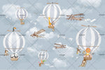 3D Grey Hot Air Balloon Wall Mural Wallpaper 08- Jess Art Decoration