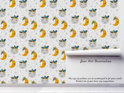 3D Cartoon Moon Star Wall Mural Wallpaper A396 LQH- Jess Art Decoration