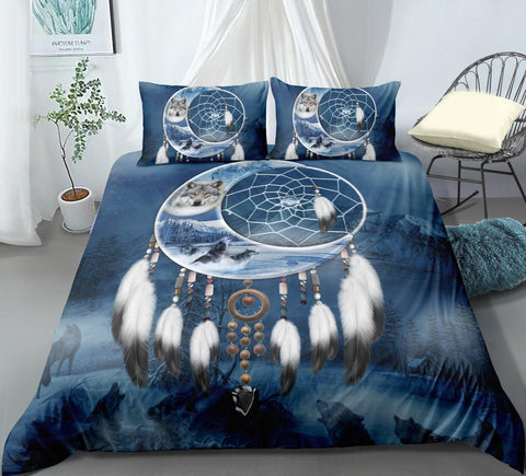 3D Indian Animal Dream Catcher Quilt Cover Set Bedding Set Pillowcases 114- Jess Art Decoration