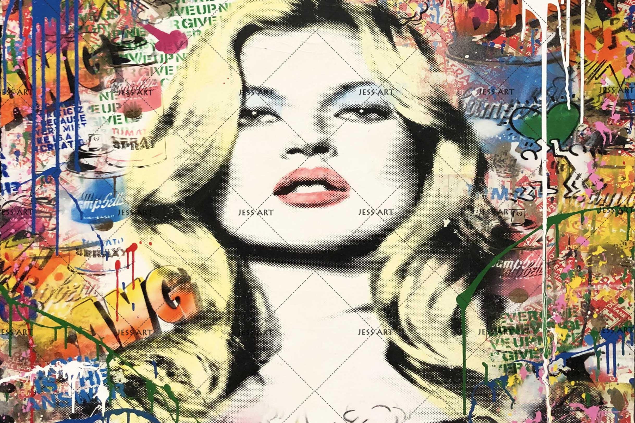 3D  Beauty Graffiti Wall Mural Wallpaper SF57- Jess Art Decoration