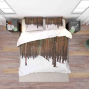 3D Snow Forest Landscape Quilt Cover Set Bedding Set Duvet Cover Pillowcases 149- Jess Art Decoration