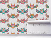 3D Cartoon Colorful Owl Wall Mural Wallpaper 15- Jess Art Decoration