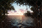 3D Beautiful Sea Seaside Forest Wall Mural Wallpaper ZY D119- Jess Art Decoration