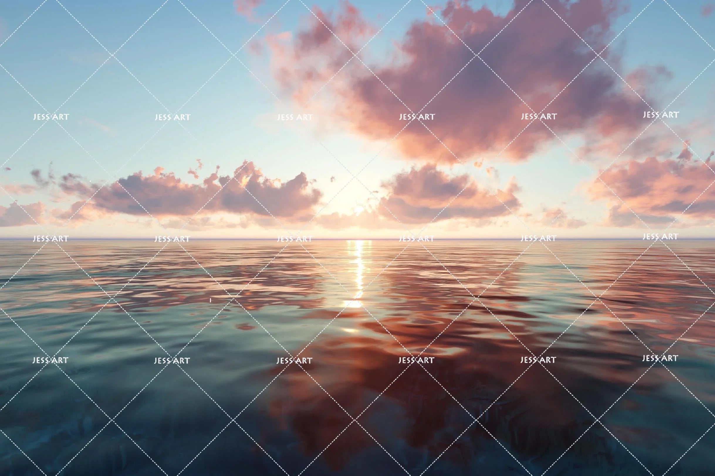 3D Beautiful Sea Sunrise Clouds Wall Mural Wallpaper ZY D120- Jess Art Decoration