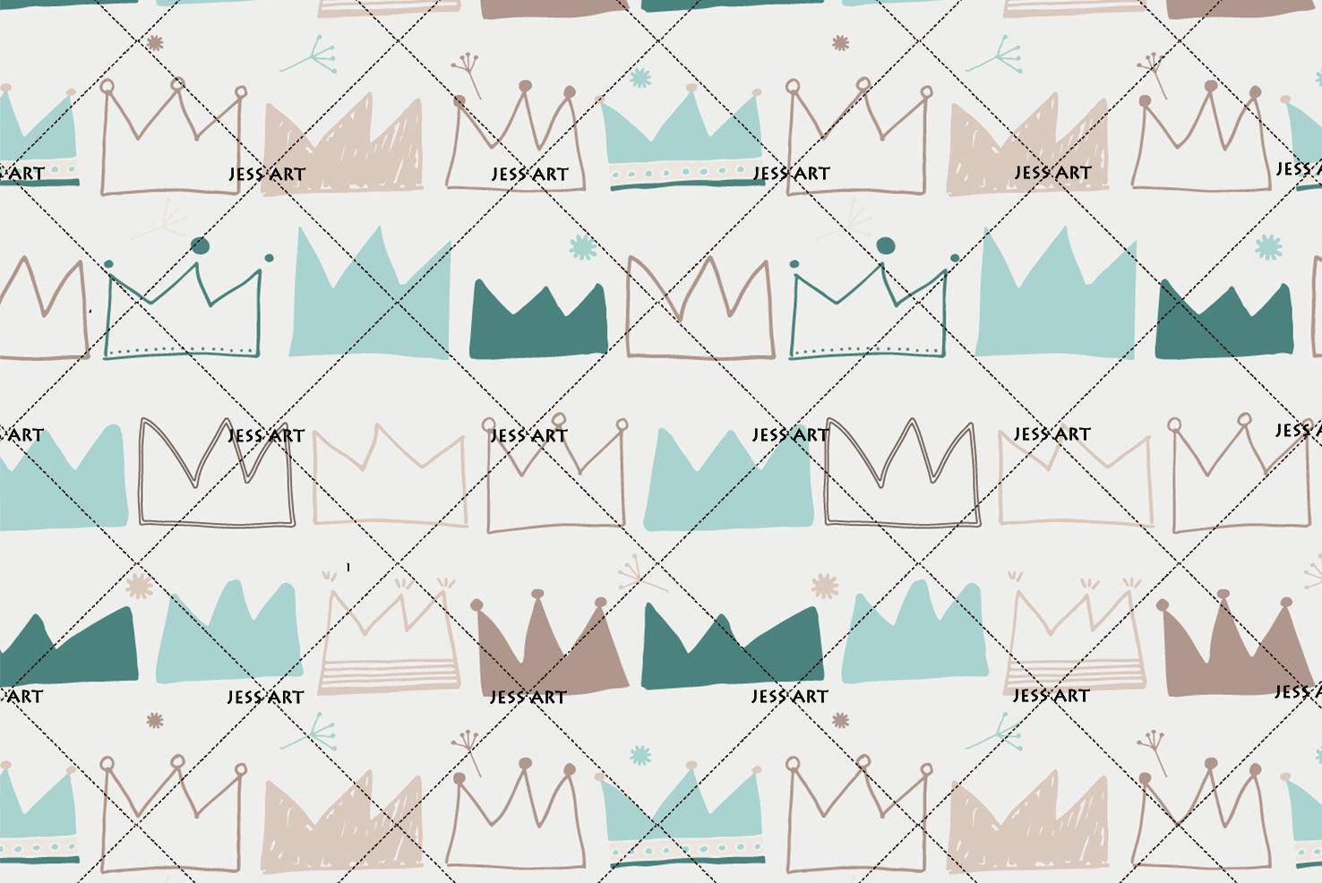 3D Cartoon Crown Wall Mural Wallpaper 45- Jess Art Decoration