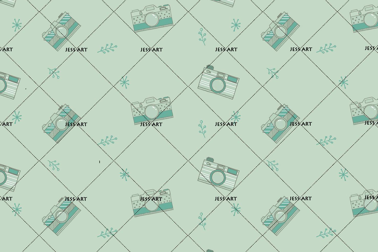 3D Green Camera Wall Mural Wallpaper 57- Jess Art Decoration