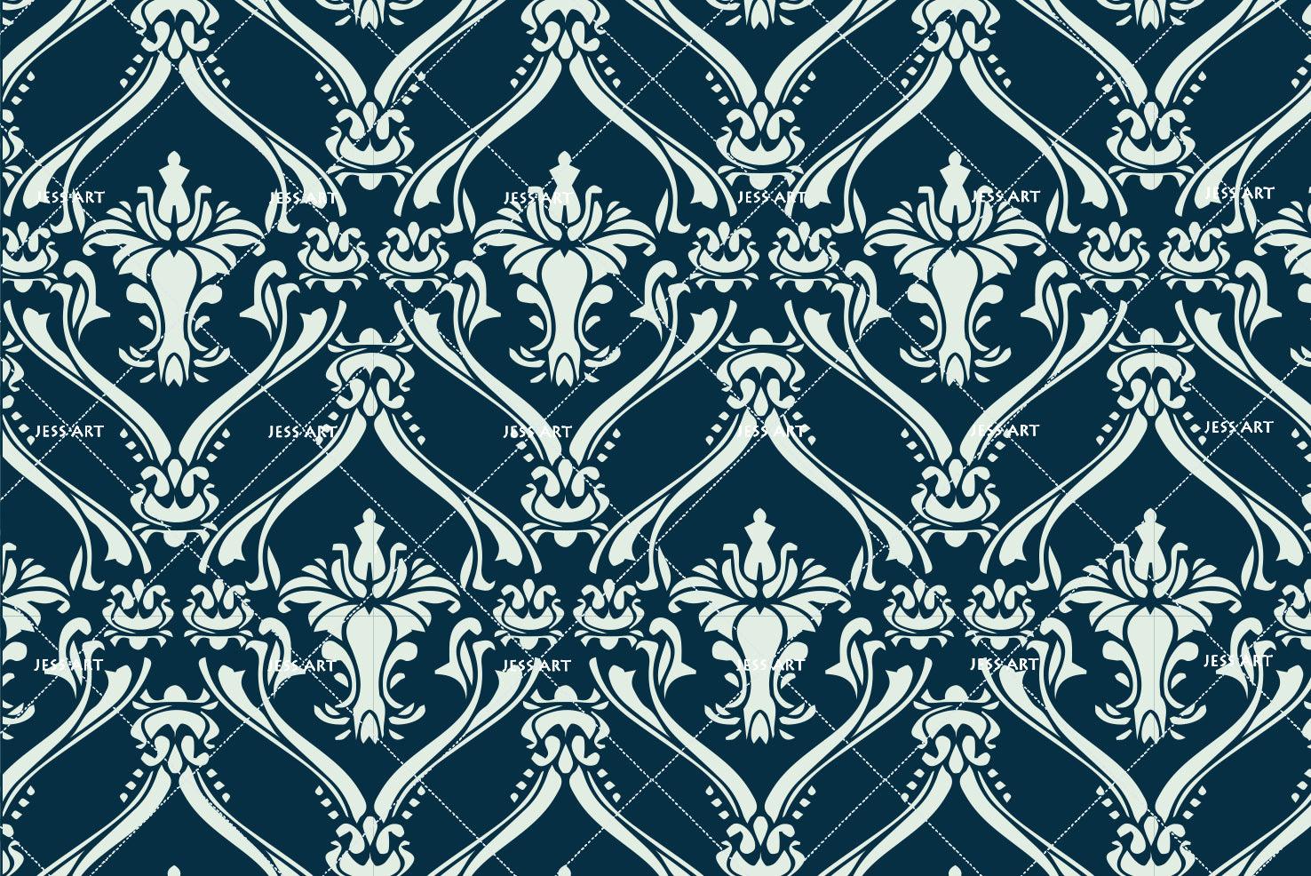 3D Dark Blue National Pattern Wall Mural Wallpaper 65- Jess Art Decoration