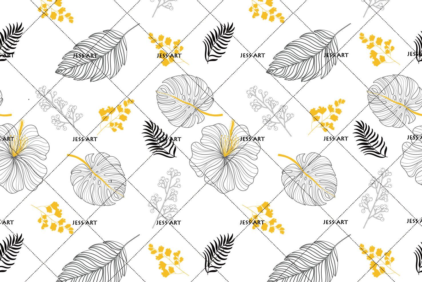 3D Black Leaf Texture Wall Mural Wallpaper 82- Jess Art Decoration