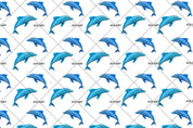3D Blue Dolphin Wall Mural Wallpaper 84- Jess Art Decoration