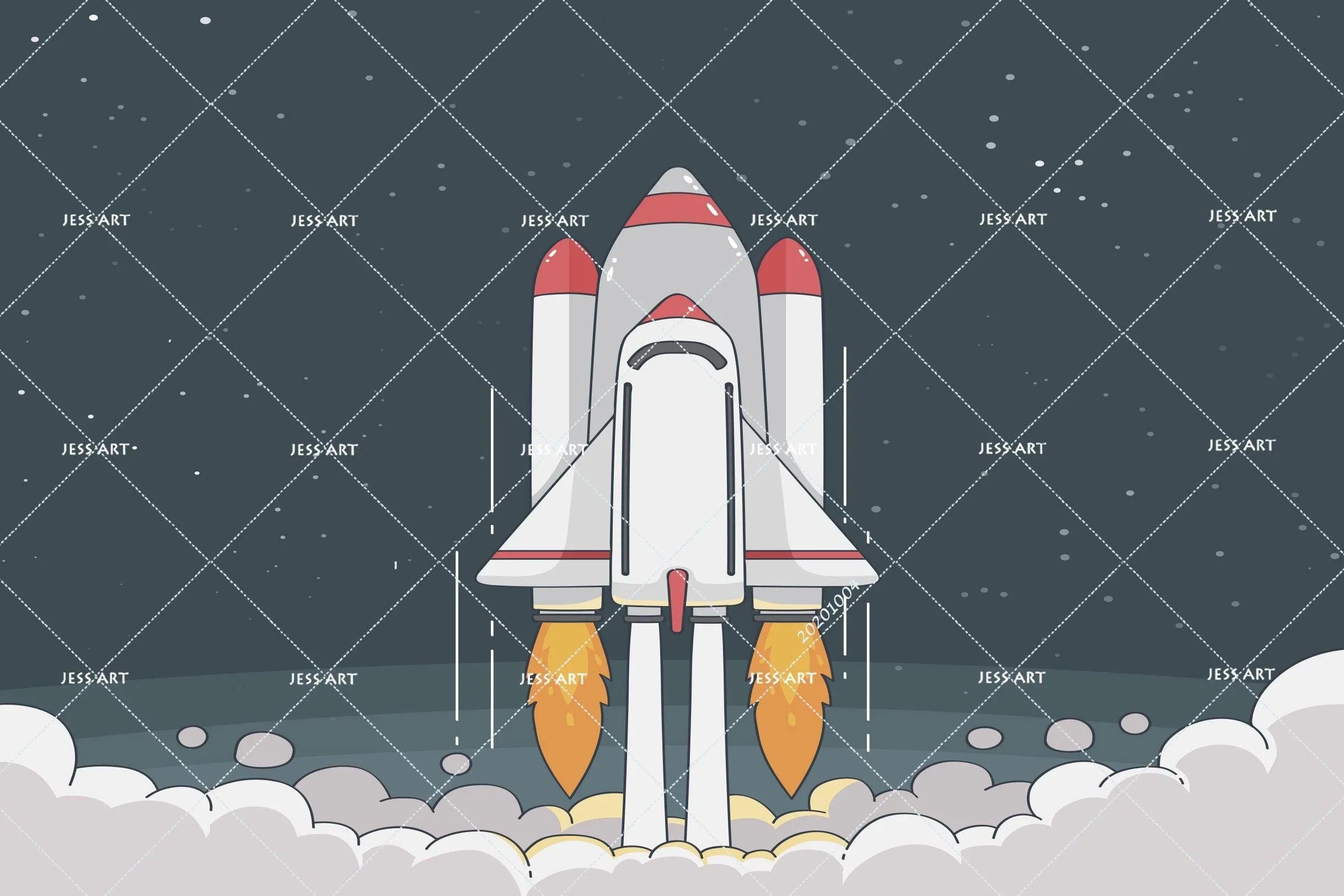 3D Cartoon Planet Astronaut Wall Mural Wallpaper WJ 3442- Jess Art Decoration
