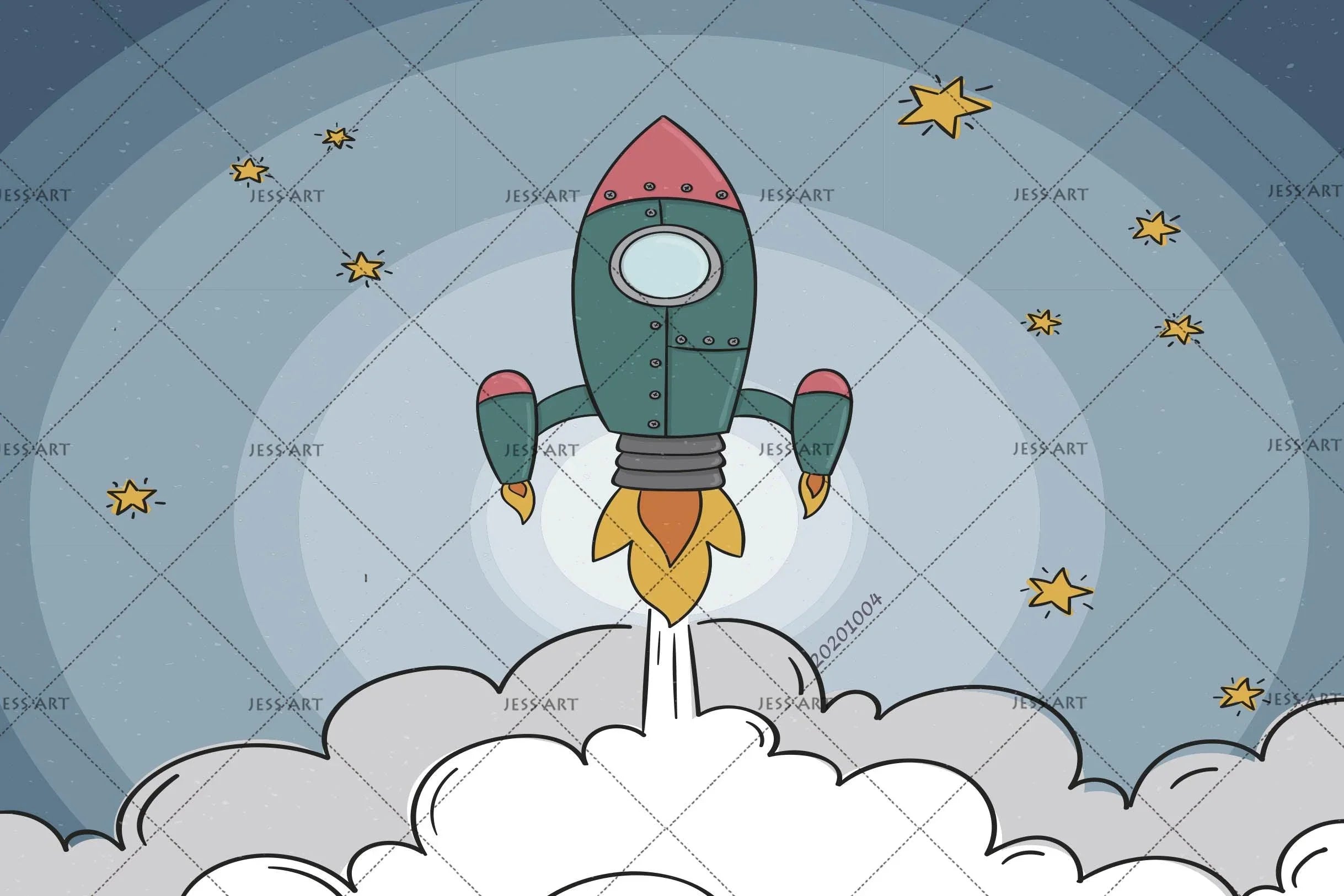 3D Cartoon Planet Astronaut Wall Mural Wallpaper WJ 3435- Jess Art Decoration