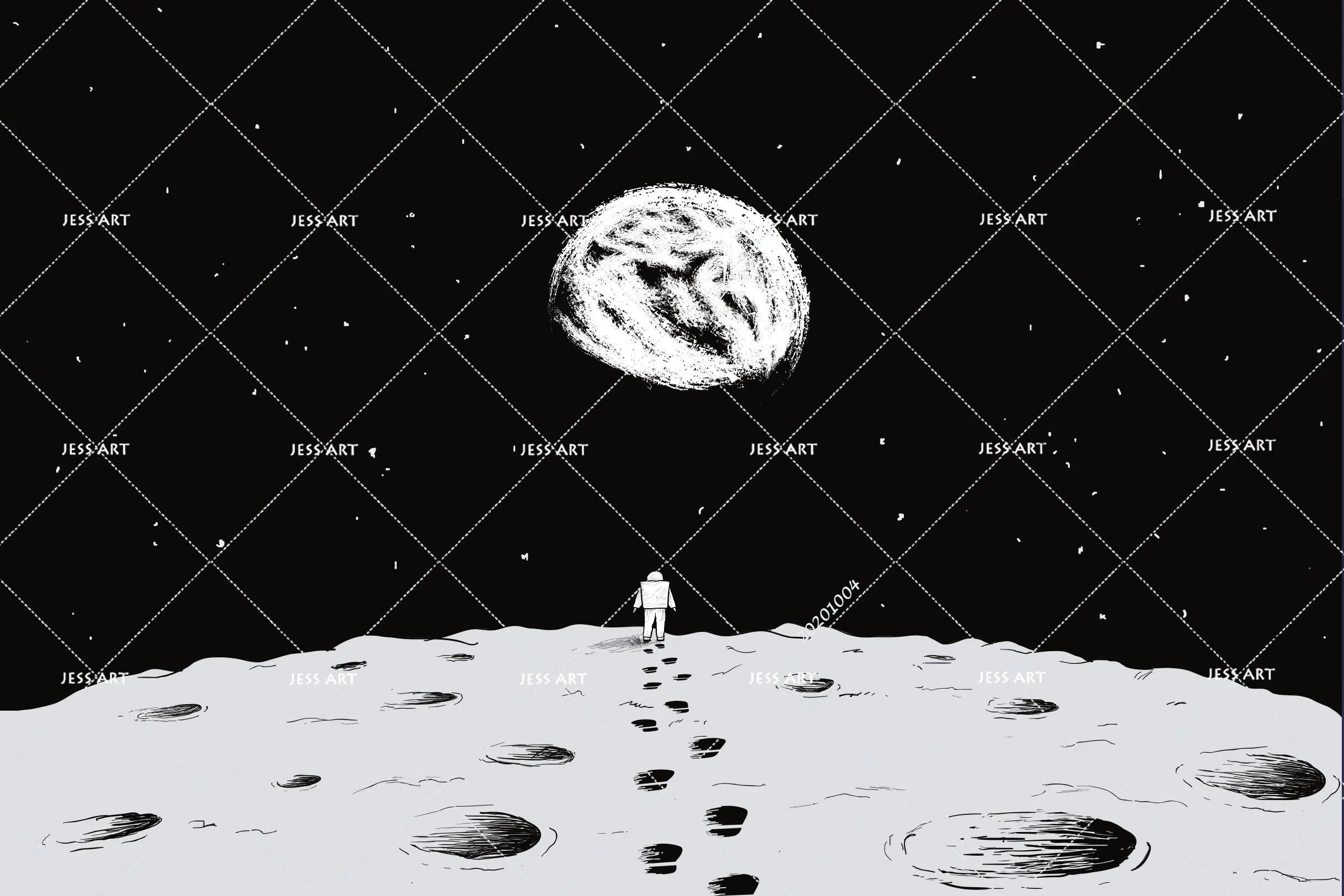 3D Cartoon Planet Astronaut Wall Mural Wallpaper WJ 3429- Jess Art Decoration
