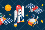 3D Cartoon Planet Astronaut Wall Mural Wallpaper WJ 1463- Jess Art Decoration