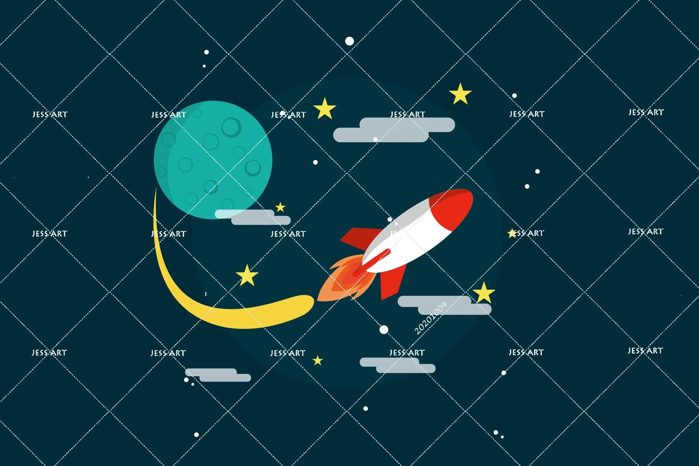 3D Cartoon Planet Astronaut Wall Mural Wallpaper WJ 1464- Jess Art Decoration