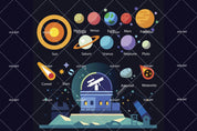 3D Cartoon Planet Astronaut Wall Mural Wallpaper WJ 1499- Jess Art Decoration
