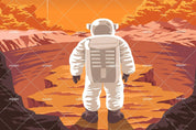 3D Cartoon Planet Astronaut Wall Mural Wallpaper WJ 1506- Jess Art Decoration