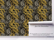 3D Hand Drawn Vintage Yellow Leaves Plant Pattern Wall Mural Wallpaper LXL 374- Jess Art Decoration