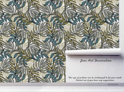 3D Hand Drawn Green Leaves Plant Pattern Wall Mural Wallpaper LXL 398- Jess Art Decoration