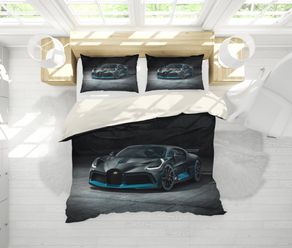 3D Bugatti Car Sport Quilt Cover Set Bedding Set Pillowcases 1- Jess Art Decoration