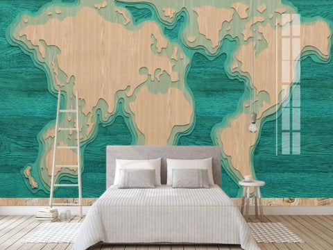 3DMap Golden Wood Texture Wall Mural Wallpaper LLL 1631- Jess Art Decoration