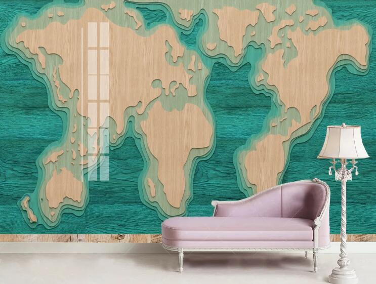 3DMap Golden Wood Texture Wall Mural Wallpaper LLL 1631- Jess Art Decoration