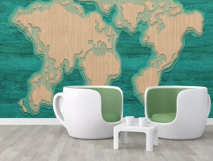 3DMap Golden Wood Texture Wall Mural Wallpaper LLL 1631- Jess Art Decoration