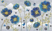 3D Blue Floral Wall Mural Wallpaper 1556- Jess Art Decoration