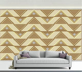 3D Yellow Triangle Geometric Wall Mural Wallpaper 1377- Jess Art Decoration