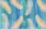 3D Blue Feather Wall Mural Wallpaper 2284- Jess Art Decoration