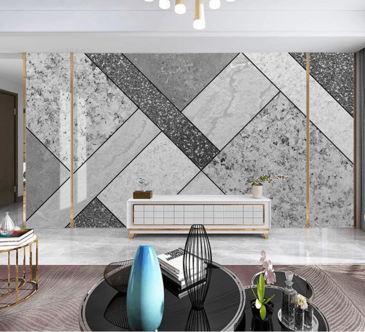 3D Marble Geometric Wall Mural Wallpaper 2701- Jess Art Decoration