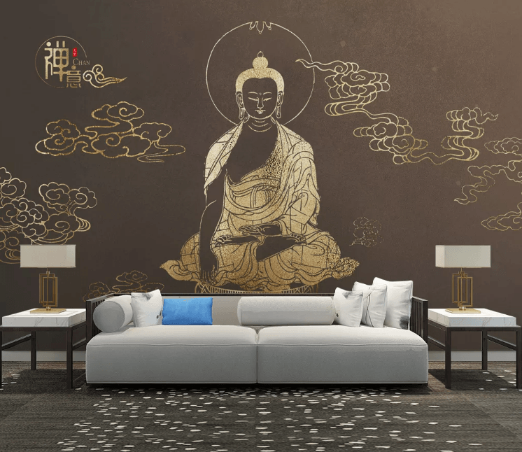3D Lord Buddha Wall Mural Wallpaper 1533- Jess Art Decoration