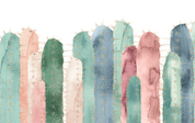 3D Cactus Watercolor Wall Mural Wallpaper 1495- Jess Art Decoration