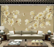 3D Magnolia Bird Wall Mural Wallpaper 1437- Jess Art Decoration