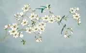 3D Blue Blossom Branch Bird Wall Mural Wallpaper 2428- Jess Art Decoration