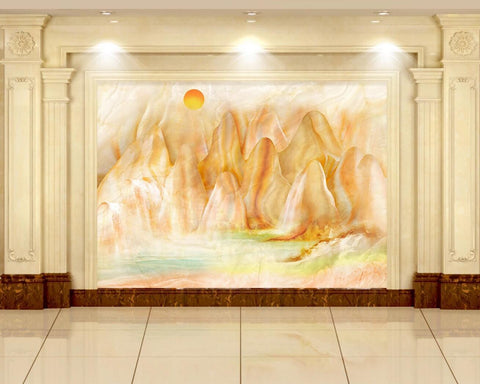 3D Marble Mountains Wall Mural Wallpaper 1864- Jess Art Decoration