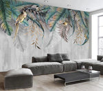 3D Leaves Bird Wall Mural Wallpaper 1279- Jess Art Decoration