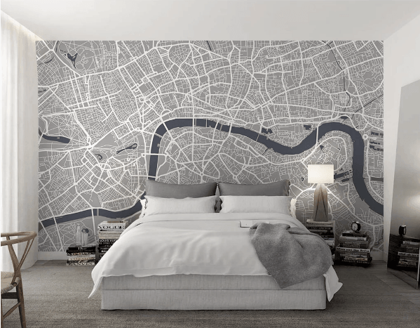 3D London Map Wall Mural Wallpaper 663- Jess Art Decoration